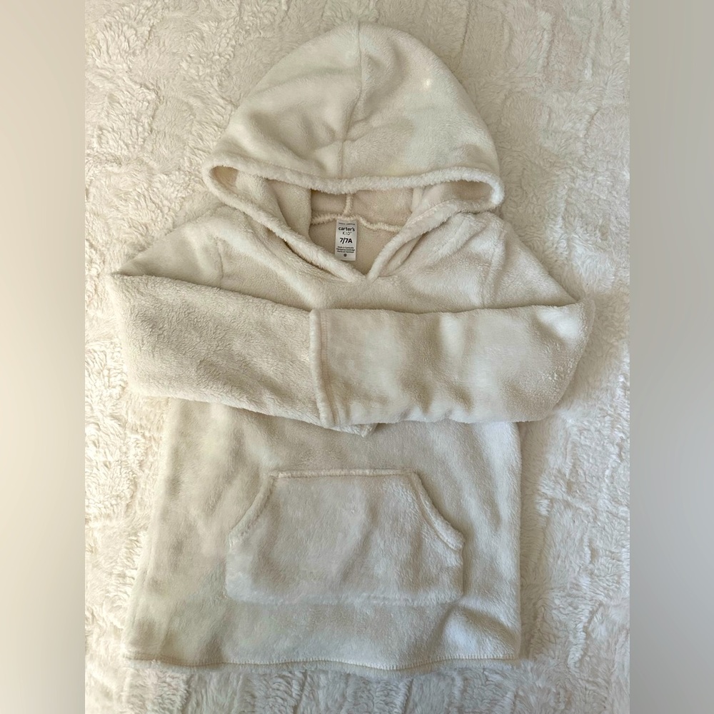 Carters girls plush cream sweatshirt